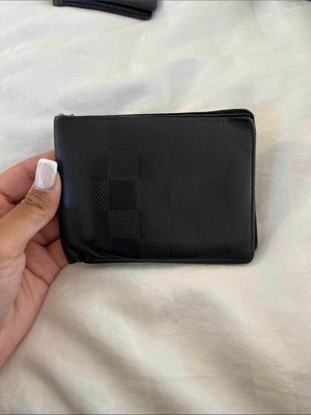 Louis Vuitton Black Damier Compact Wallet